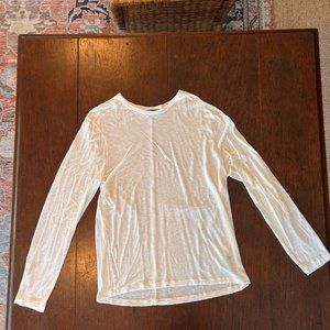 John Varvatos Long Sleeve White Tee